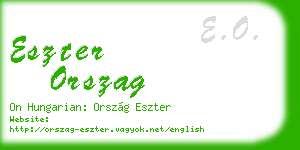 eszter orszag business card